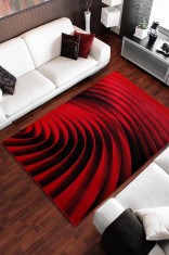 Covor Modern, Kolibri Spiral , Diferite Dimensiuni, Rosu - 80x150 cm