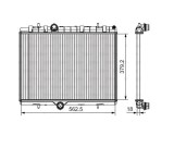 Radiator racire Citroen C4, 04.2014-, motor 1.2 THP, 81/96 kw, benzina, 1.6 HDI, 73 kw, diesel, cutie manuala/automata, cu/fara AC, 563x380x23 mm, RN