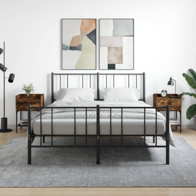 vidaXL Noptiere, 2 buc., stejar fumuriu, 40,5x31x60 cm, lemn compozit 825898 foto