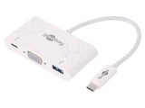 Adaptor USB 3.0 0,15m Alb 60W Full HD