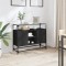 vidaXL Dulap, blat din sticlă negru 98x35x81 cm lemn prelucrat 846069