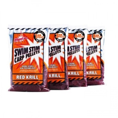 PELETE DYNAMITE BAITS SWIM STIM RED KRILL CARP 3MM foto