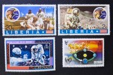 Liberia și Grenada 1972-1973 Misiunea Apollo 17 Cucerirea Lunii și Meteorologie CASS Lot 4 Valori Ștampilate - OREF1