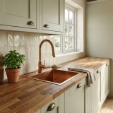 Chiuvetă inox Leo 40 BRUSH COPPER