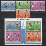 Penrhyn 1980 - Jocurile Olimpice - Moscova - Medaliați cu aur, Serie + Bloc, MNH