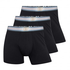 Cristiano Ronaldo boxeri de bărbați 3pack CR7 Basic black gold strip - XXL