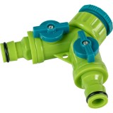 Conector furtun 2 cai cu stop 1/2-3/4, Top Garden pentru irigare