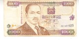 M1 - Bancnota foarte veche - Kenya - 1000 shilingi elfu moja - 2002