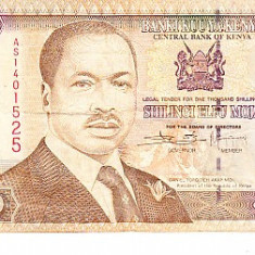 M1 - Bancnota foarte veche - Kenya - 1000 shilingi elfu moja - 2002