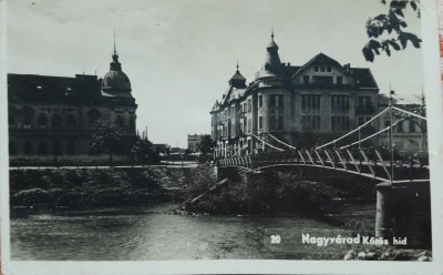 Carte postala, oradea, Podul Koros, 1944 foto