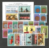 Lot Filatelic Anul Complet Guernsey 1979 Coliță Istorie Poștală Monede Transport Public Neștampilate - A810