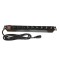 PDU EMTEX aluminiu C14, 19 inch, 9 prize Schuko ,16A, 3500W, 3x1.5, 3M 1U