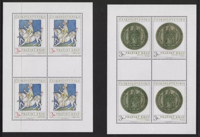 Cehoslovacia 1973 - Castelul Praga, arta, serie minicoli neuzate
