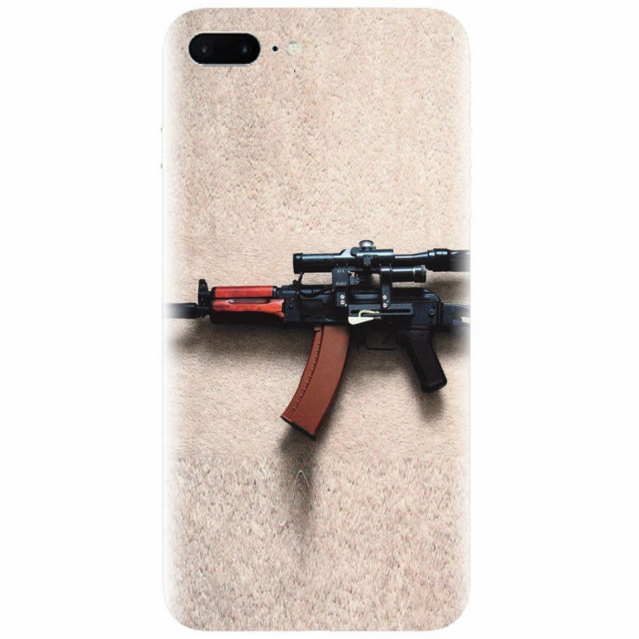 Husa silicon pentru Apple Iphone 7 Plus, AK Kalashnikov Gun Of Military