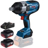 Bosch GDS 18V-1050 H + 1600A019S0 - Masina de insurubat cu impact 1050 Nm + Set 2 acumulatori si incarcator Li-Ion 18 V 4 Ah