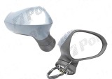 Oglinda exterioara Seat Ibiza (6j), 04.2008-04.2012; Ibiza (6j), 04.2012-, Dreapta, reglare manuala; grunduita; geam convex; cromat