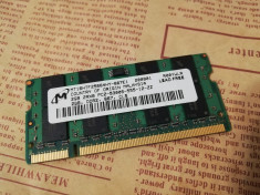 Memorie RAM laptop 2Gb DDR2 667Mhz SODIMM Micron PC2-5300s foto