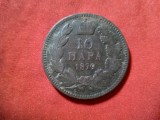 Moneda Serbia 10 Para 1879 bronz , cal. medie -buna