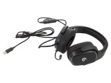 Căști cu microfon negre USB/Jack 3,5mm 2,2m 20Hz-20kHz