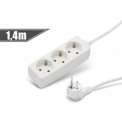 Prelungitor triplu, 3x1 mm&amp;sup2;, 1,4m foto