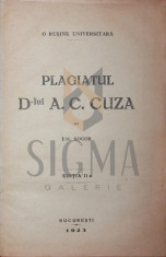 PLAGIATUL D LUI A C CUZA, 1923 - EM . SOCOR foto