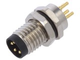 Conector M8 Tată 4 PIN Drept Montare Panou 3A