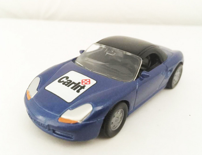 * Masinuta Siku Porsche Boxster 0849 Carlit, albastra, metal, 8 cm