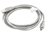 Cablu USB 2.0 A la mini B aurit 1,8m gri
