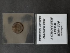 1 Groschen 1858 B, Statele germane (Hannover) - A 3996