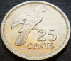 Moneda exotica 25 CENTI - Insulele SEYCHELLES, anul 1982 * cod 4092 B, Africa