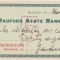 CHECK RADFORD STATE BANK 1917 XF WTMK
