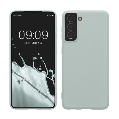 Husa Kwmobile pentru Samsung Galaxy S21, Verde deschis, Silicon, KWM000012BS035C foto