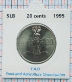 Solomon 20 cents 1995 UNC tiraj 20.000 - cartonas personalizat - km 82 - A015, Australia si Oceania