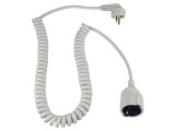 Prelungitor Alimentare AS SCHWABE 3G1,5mm&sup2; PVC Alb 1 Priză Spiralat 70426