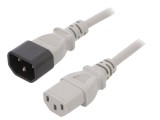 Cablu IEC C13 C14 3m 10A 250V gri