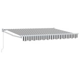 vidaXL Copertină retractabilă manuală Antracit și Alb 3,5 x 2 m 3418911