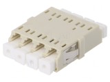 Conector fibră optică soclu cuplă quad multimod LC mamă