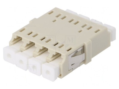 Conector fibră optică soclu cuplă quad multimod LC mamă foto