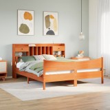 VidaXL Cadru de pat fără saltea, maro ceruit 180x200 cm lemn masiv pin