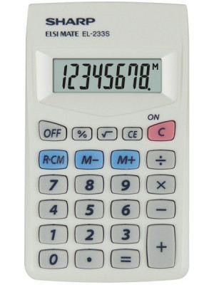 Calculator De Buzunar, 8 Digits, 103 X 60 X 8 Mm, Sharp El-233s - Alb foto