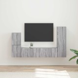 Cumpara ieftin Set comoda TV 4 buc. 30 x 31 x 100 cm Gri Sonoma