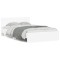 Gossi cadru de pat cu tablie si led, alb, 135x190 cm