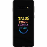 Husa silicon pentru Samsung Galaxy S10, Jesus Paints A Smile In Me