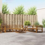 vidaXL Set de canapea 6 pcs natural Lemn Solid de Acacia 3367197