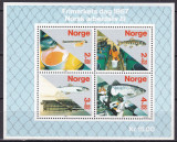 Norvegia 1987 piscicultura fauna MI bl. 8 MNH, Nestampilat