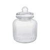 Borcan pentru dulciuri, model dungi reliefate, Sticla, 17x24 cm, ATU-087233, Oem