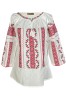 Bluza tip ie dama B23, alb/rosu ferrari, marimea S