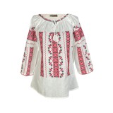 Bluza tip ie dama B23, alb/rosu ferrari, marimea 3XL