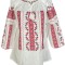 Bluza tip ie dama B23, alb/rosu ferrari, marimea S