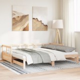 VidaXL Pat zi cu extensie și saltele, 90x200 cm, lemn masiv pin